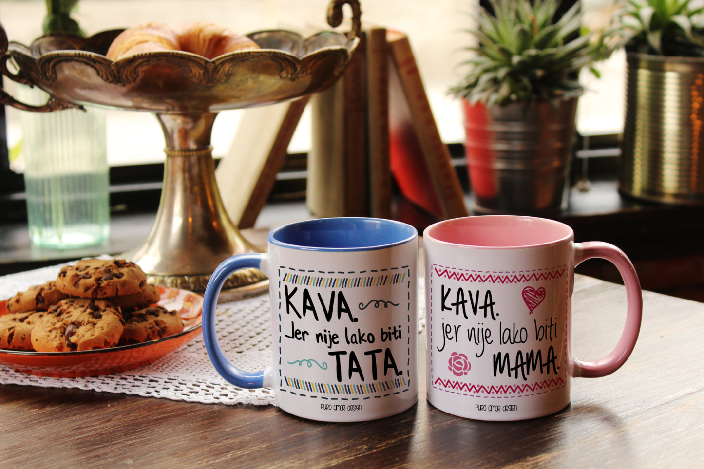 Set šalica - Kava jer nije lako biti tata/mama