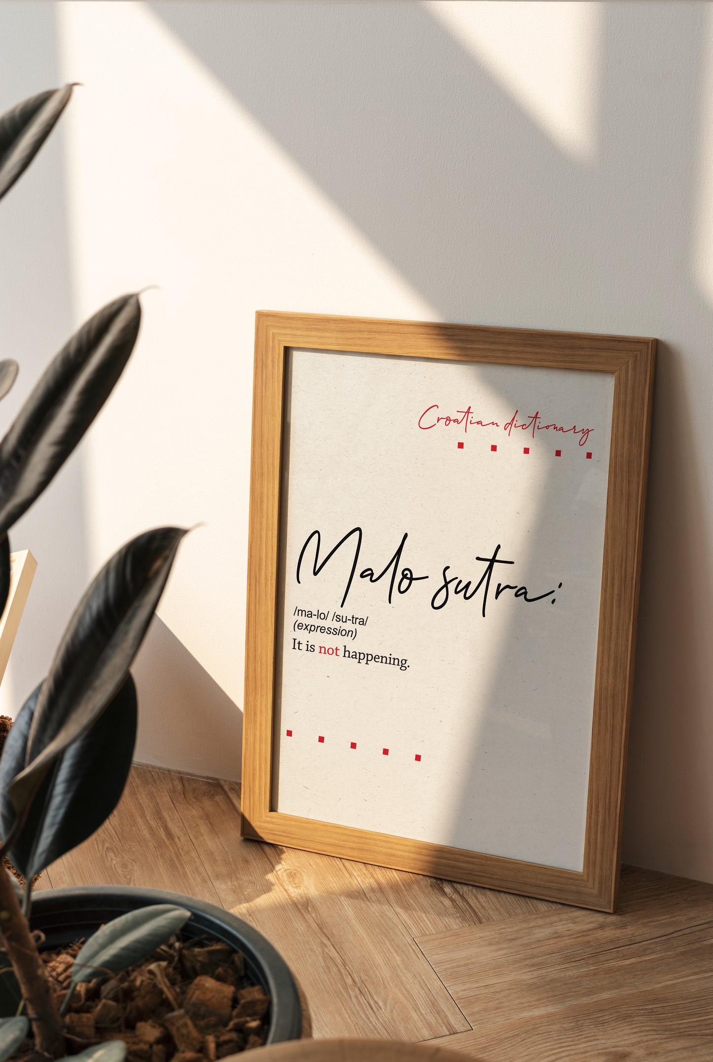 Poster - Croatian dictionary - Malo sutra