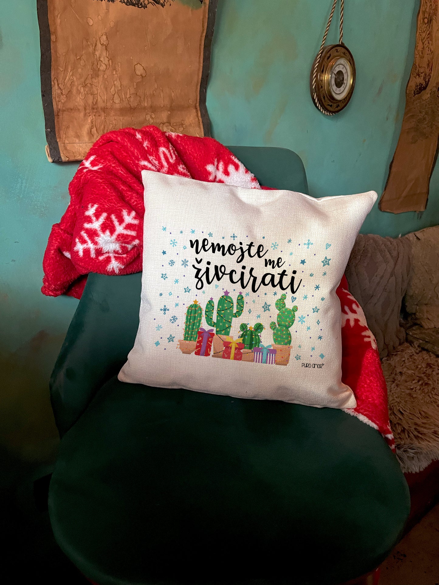 Jastučnica - Nemojte me živcirati (božićna)
