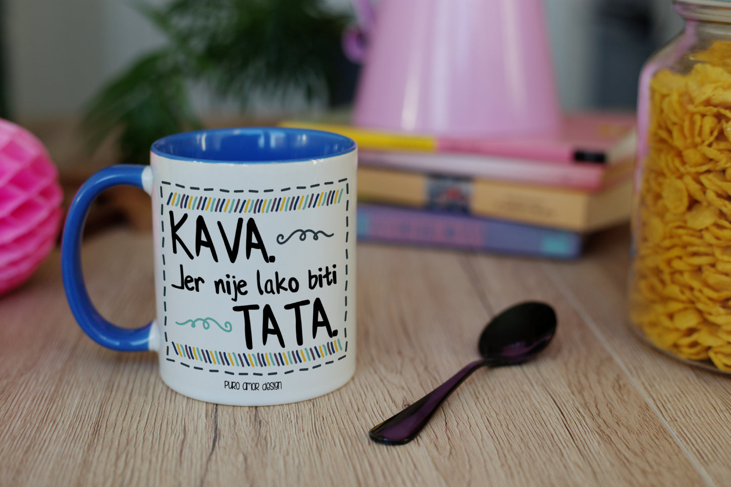 Šalica - Nije lako biti tata (plavi dizajn)