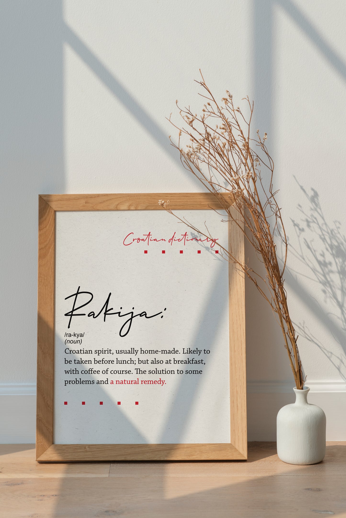 Poster - Croatian dictionary - Rakija