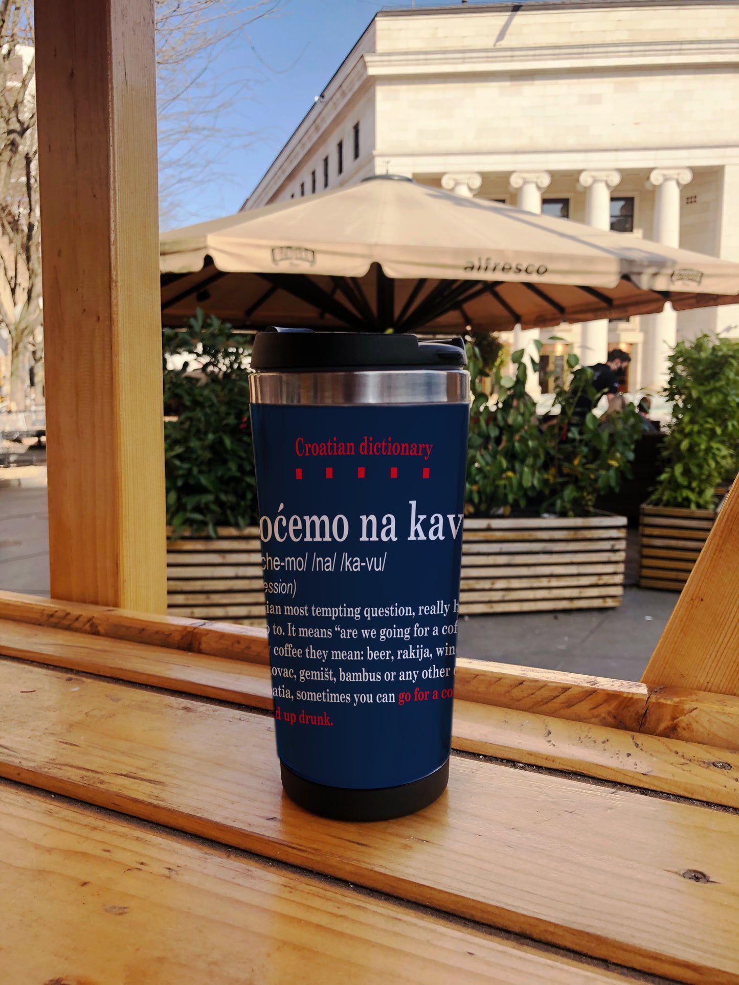 Termosica - Croatian dictionary - Hoćemo na kavu? (plava)