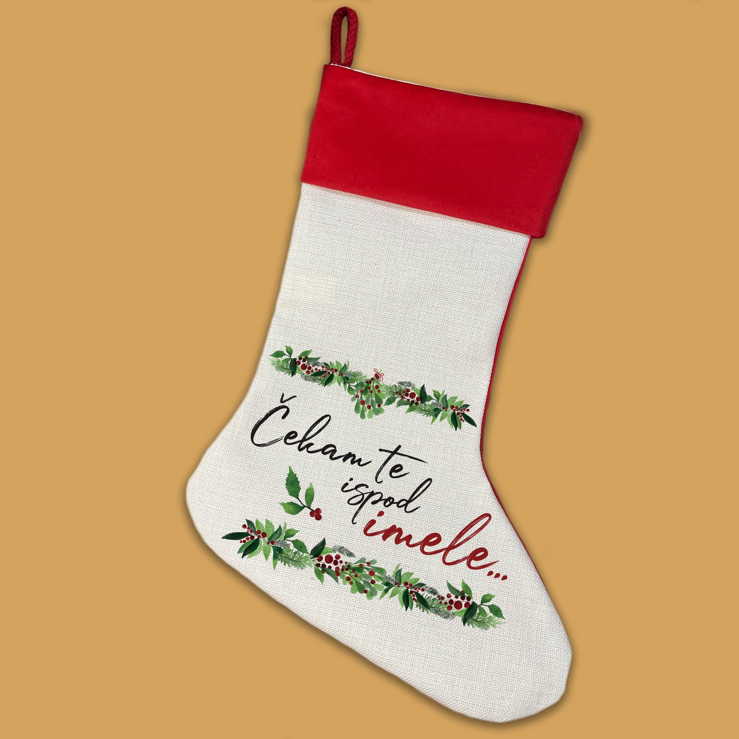 Božićna čizma - Čekam te ispod imele...