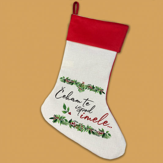 Božićna čizma - Čekam te ispod imele...