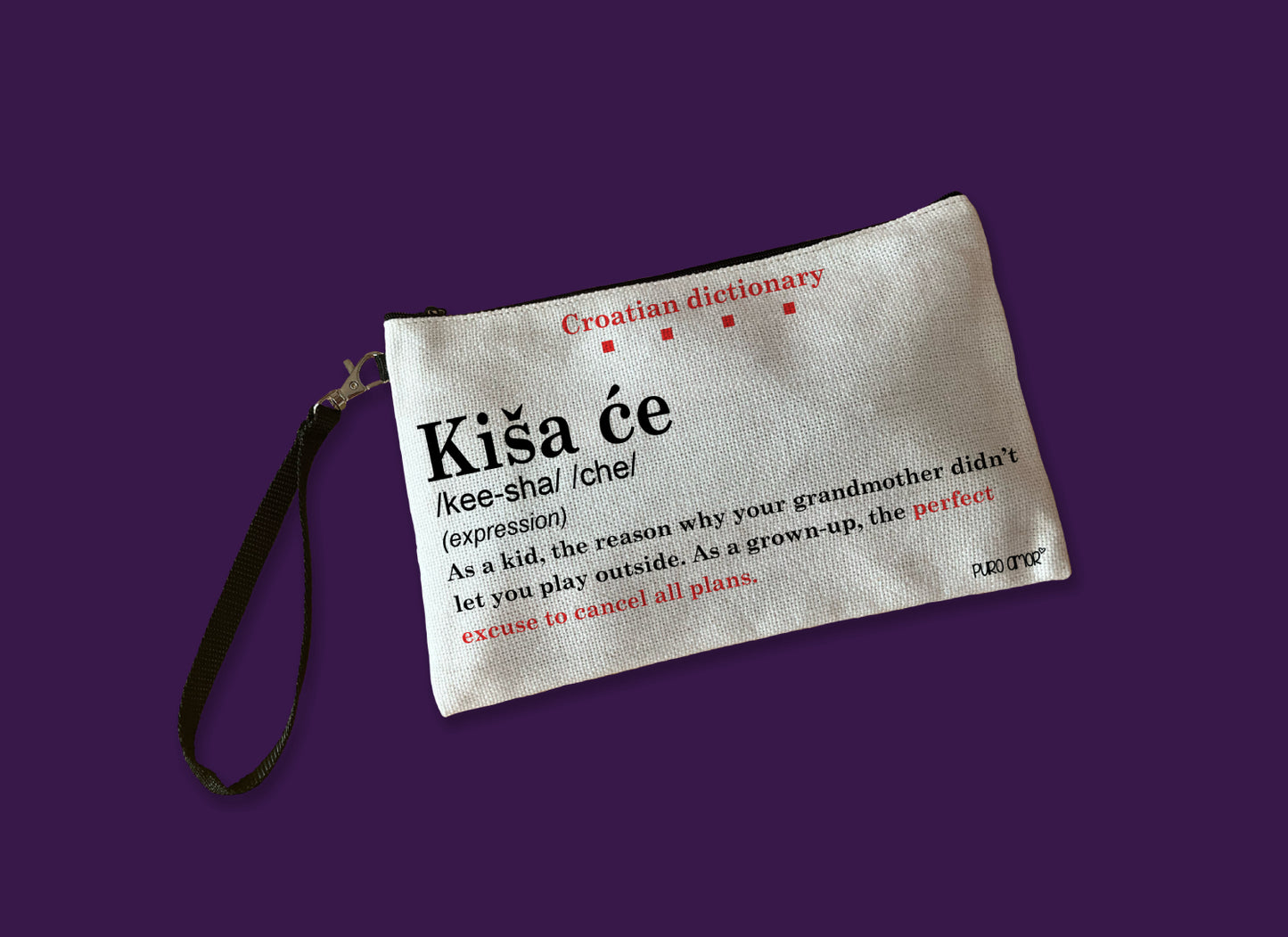Torbica - Croatian dictionary - Kiša će