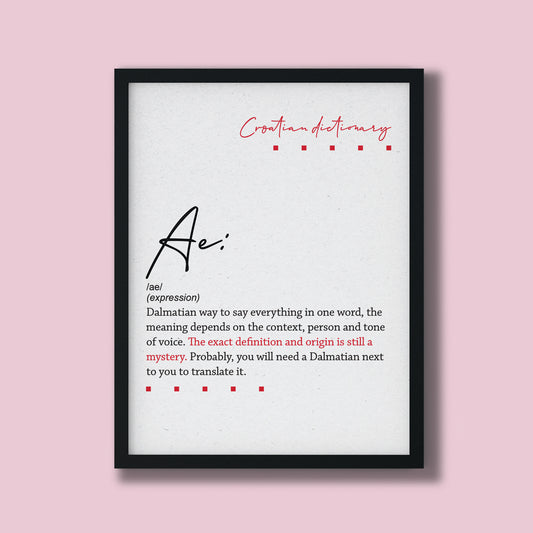 Poster - Croatian dictionary - Ae