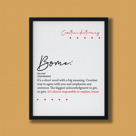 Poster - Croatian dictionary - Bome