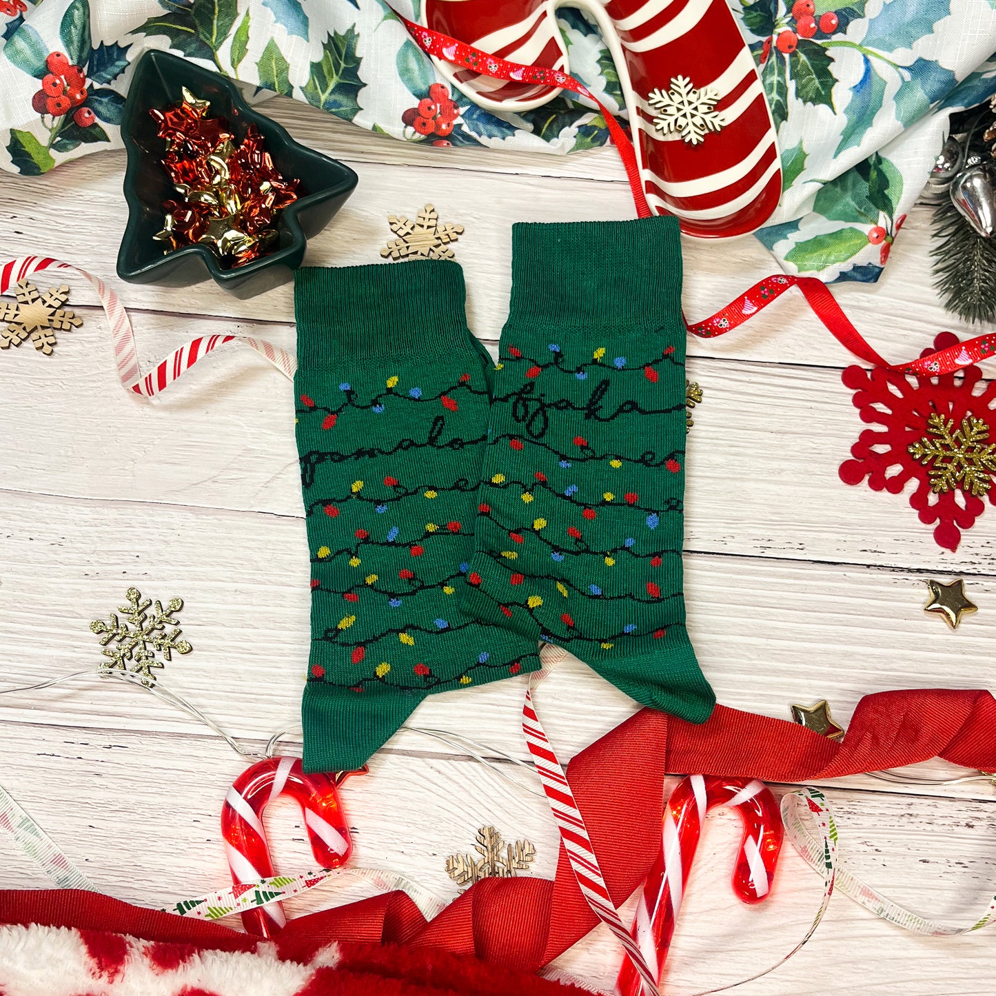 Božićne čarape - pomalo/fjaka