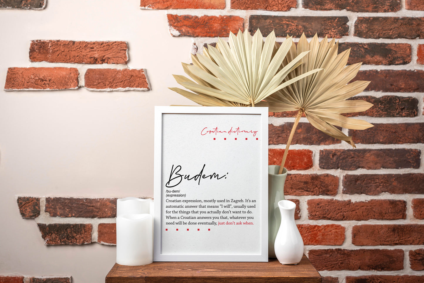 Poster - Croatian dictionary - Budem