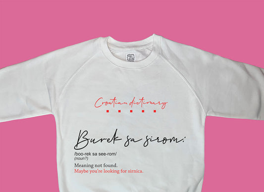 Sweatshirt - Croatian dictionary - Burek sa sirom
