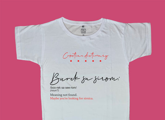 Ženska majica - Croatian dictionary - Burek sa sirom