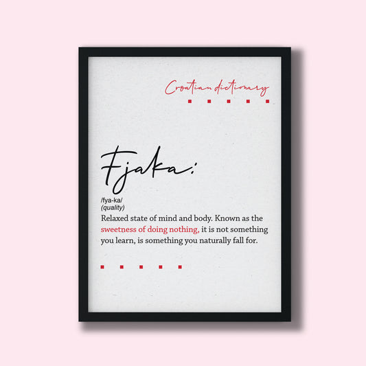 Poster - Croatian dictionary - Fjaka