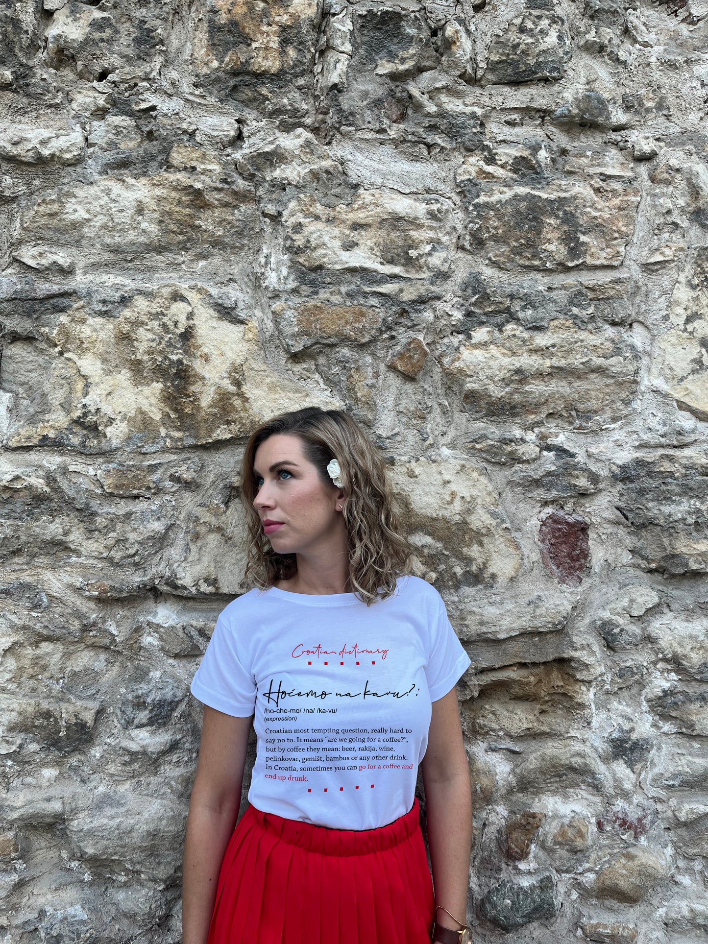 Ženska majica - Croatian dictionary - Hoćemo na kavu?