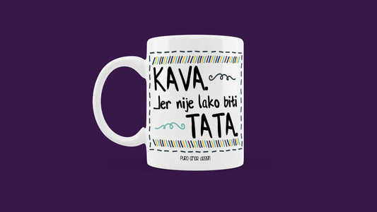 Set šalica - Kava jer nije lako biti tata/mama