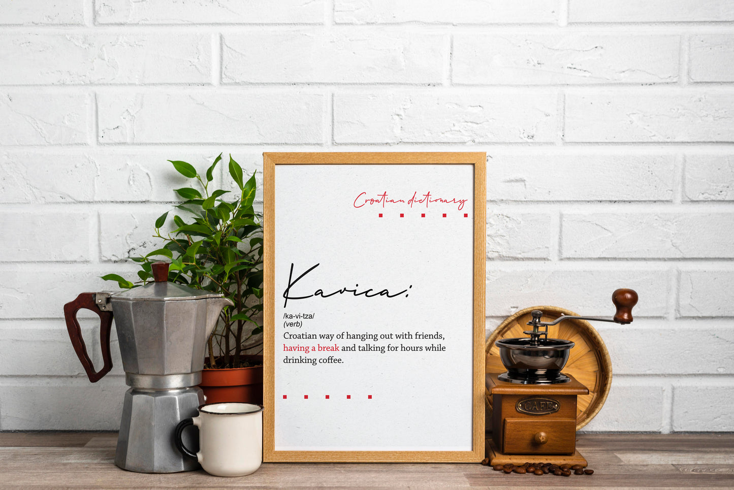 Poster - Croatian dictionary - Kavica