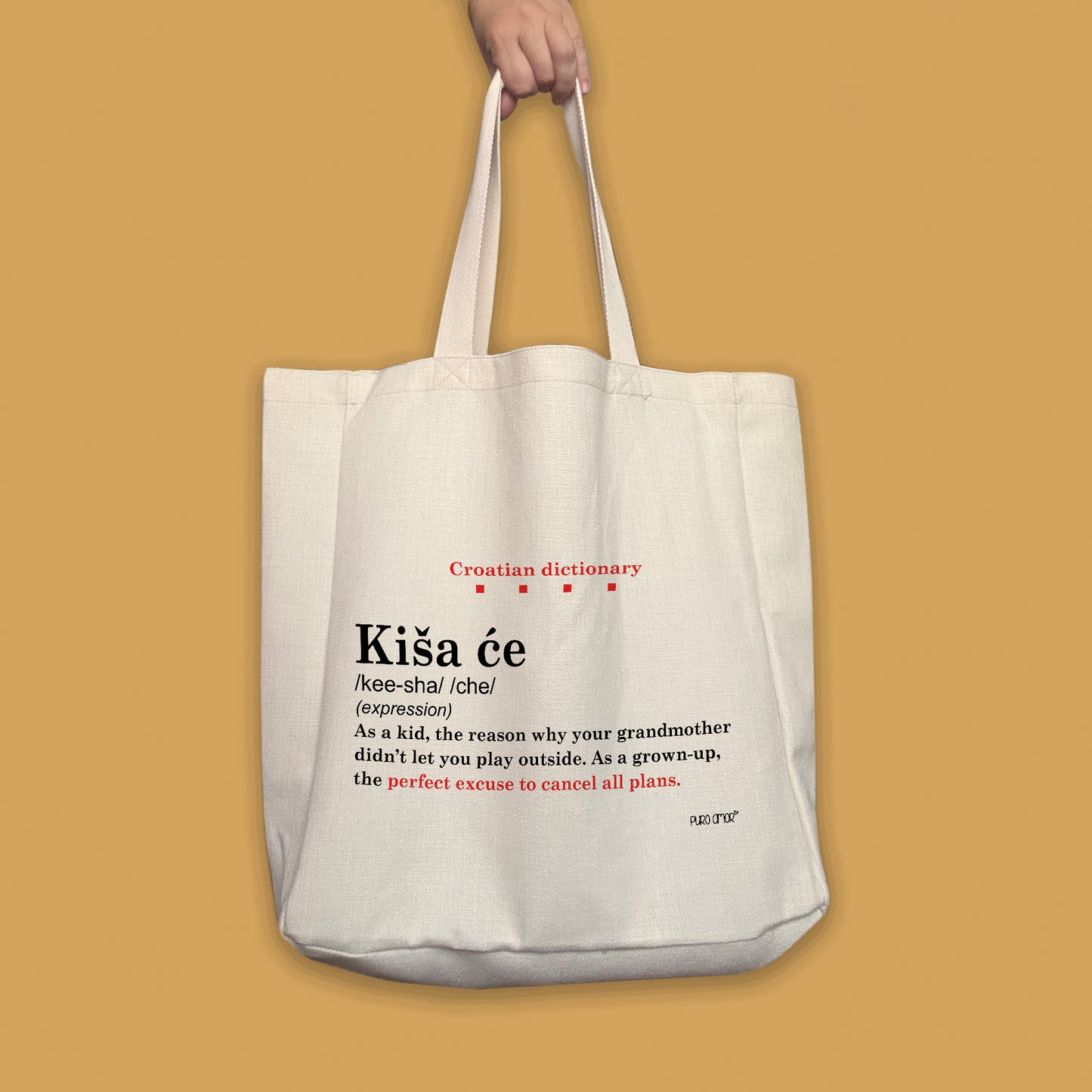 Maxi torba - Croatian dictionary - Kiša će