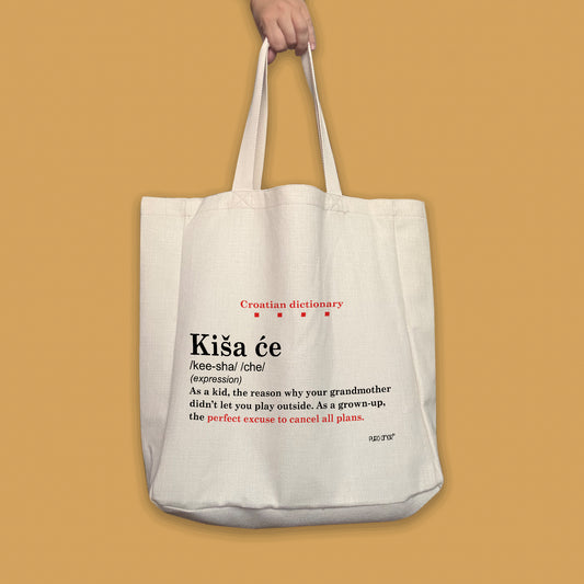 Maxi torba - Croatian dictionary - Kiša će