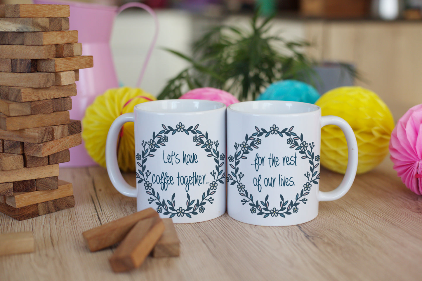 Set šalica - Let's have coffee together (blue)