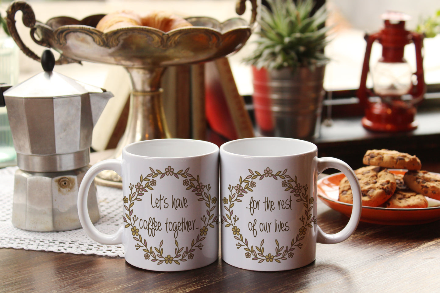 Set šalica - Let's have coffee together (gold)