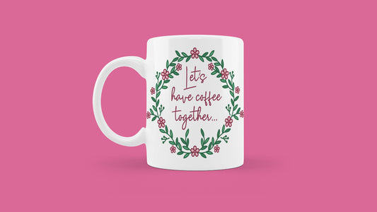 Set šalica - Let's have coffee together (green)