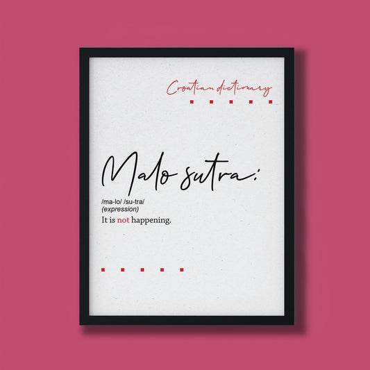 Poster - Croatian dictionary - Malo sutra