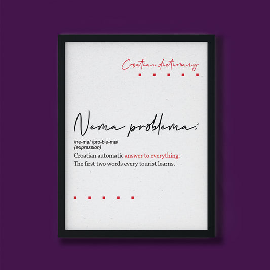 Poster - Croatian dictionary - Nema problema