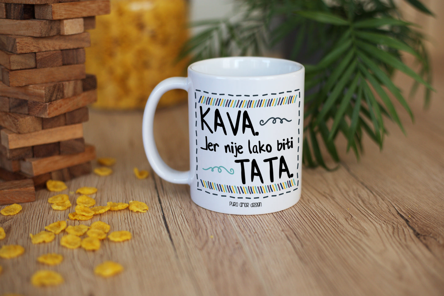 Šalica - Nije lako biti tata (plavi dizajn)