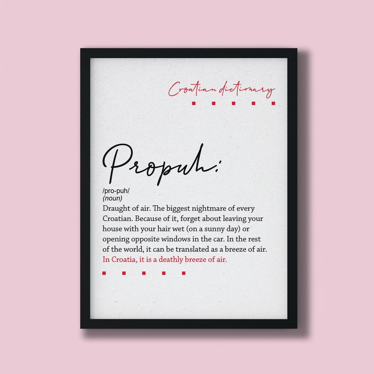 Poster - Croatian dictionary - Propuh