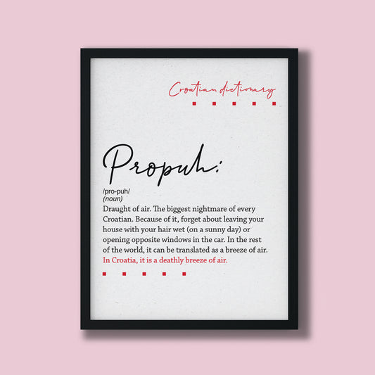 Poster - Croatian dictionary - Propuh