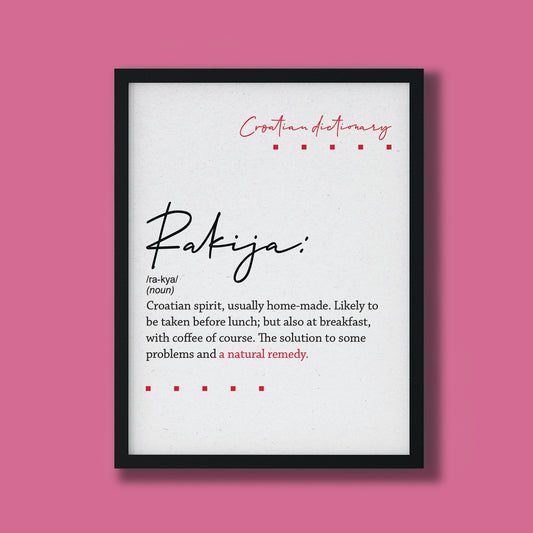 Poster - Croatian dictionary - Rakija