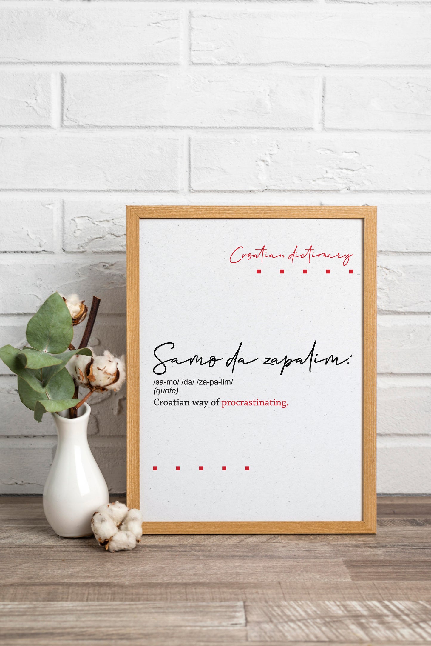 Poster - Croatian dictionary - Samo da zapalim