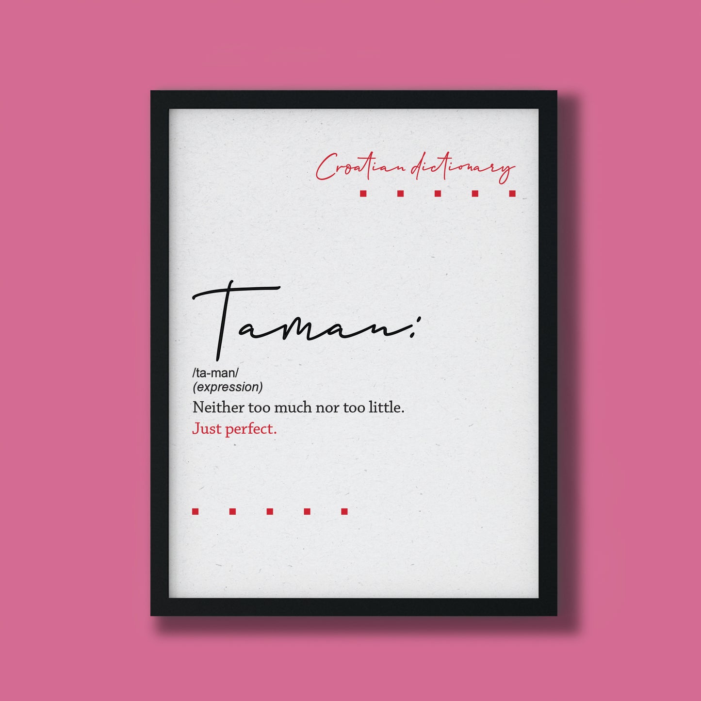Poster - Croatian dictionary - Taman