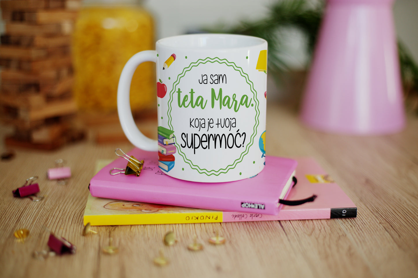 Šalica - Teta u vrtiću/supermoć (crtiće)